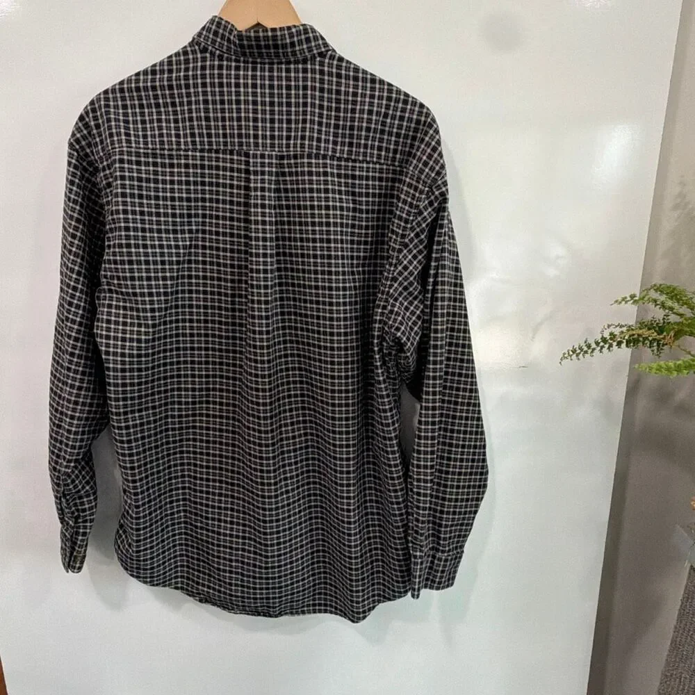 Naturalife‎ Mens Plaid Flannel Shirt Large Cotton